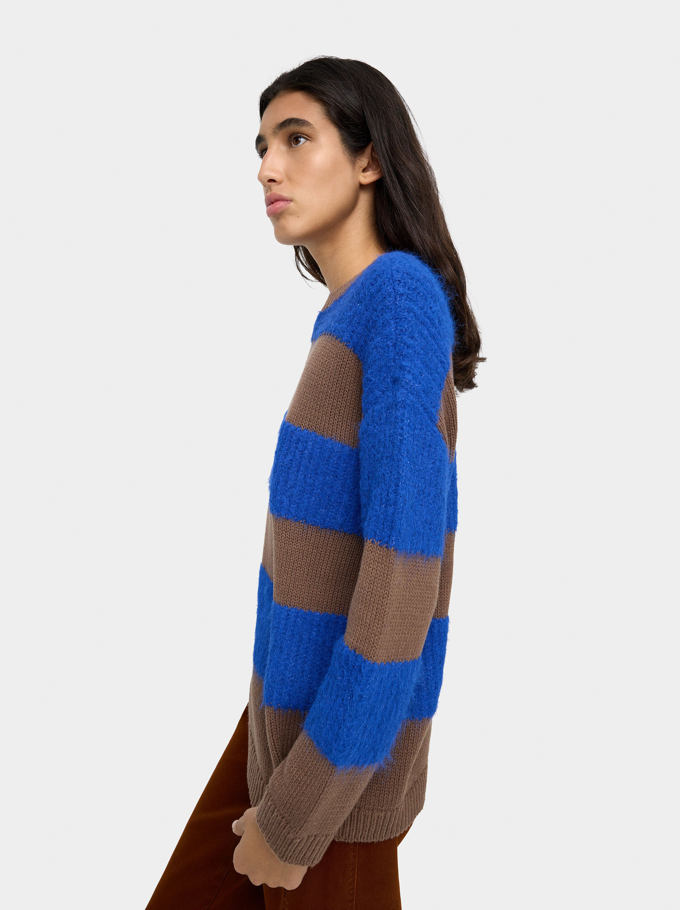 Knit sweater with stripes image number 2.0