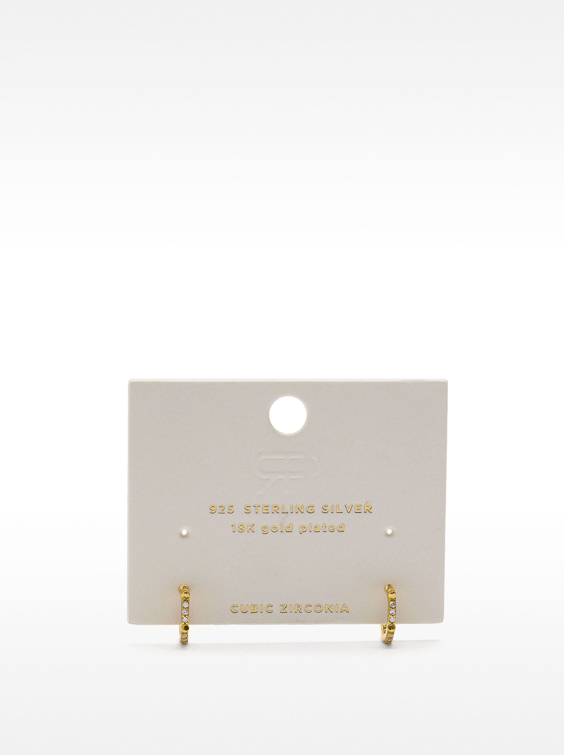 Hoop earrings with zirconia - 925 sterling silver image number 3.0