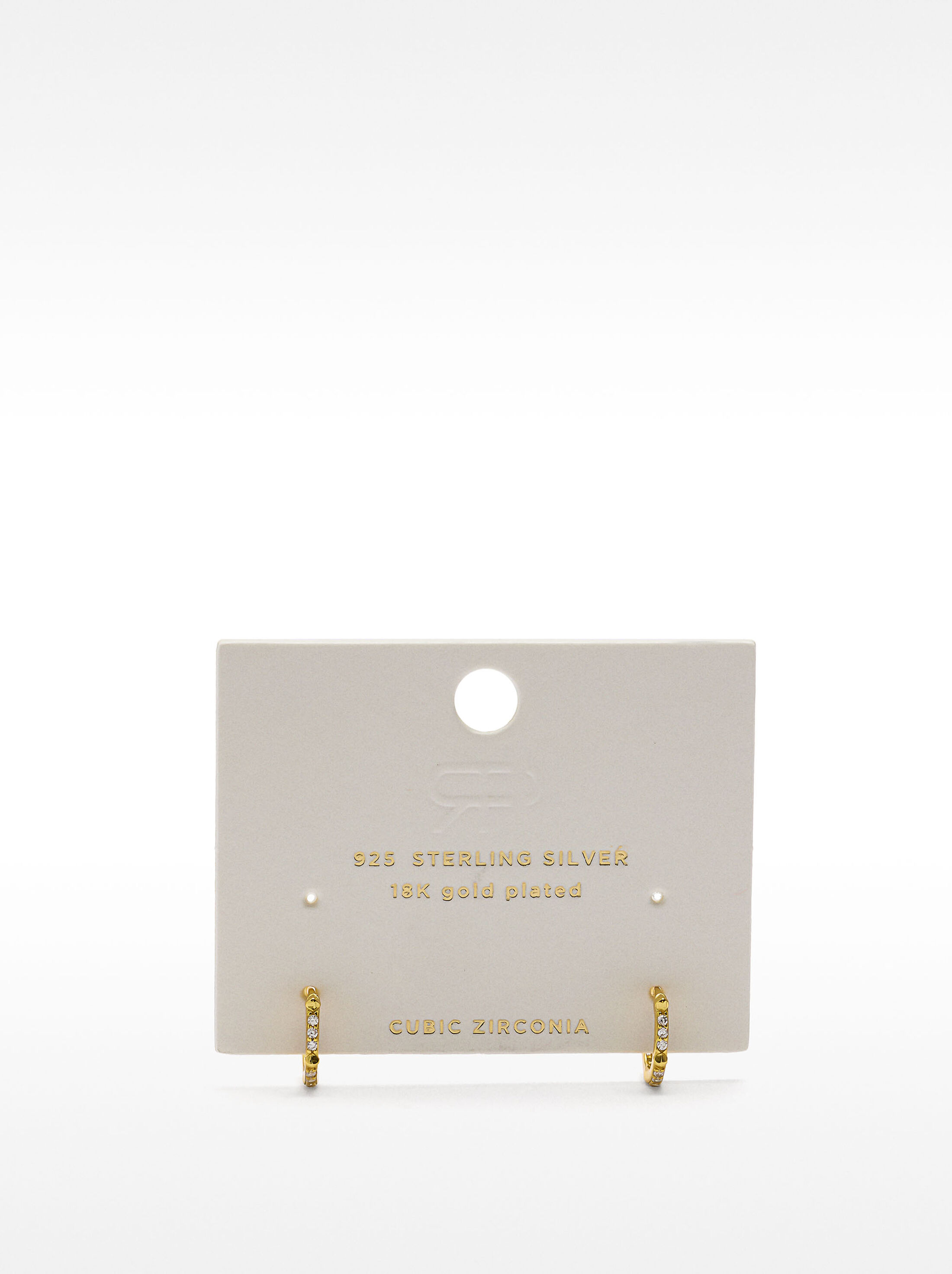 Hoop earrings with zirconia - 925 sterling silver image number 3.0