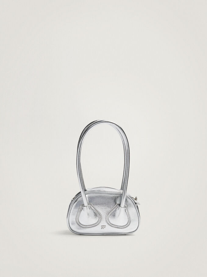 Mini Handbag, Silver, hi-res