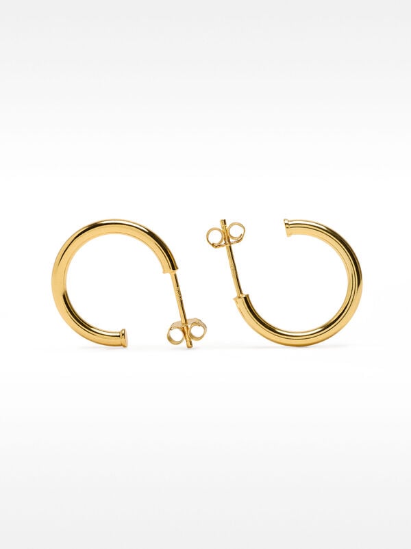 Smooth hoop earrings - 925 sterling silver