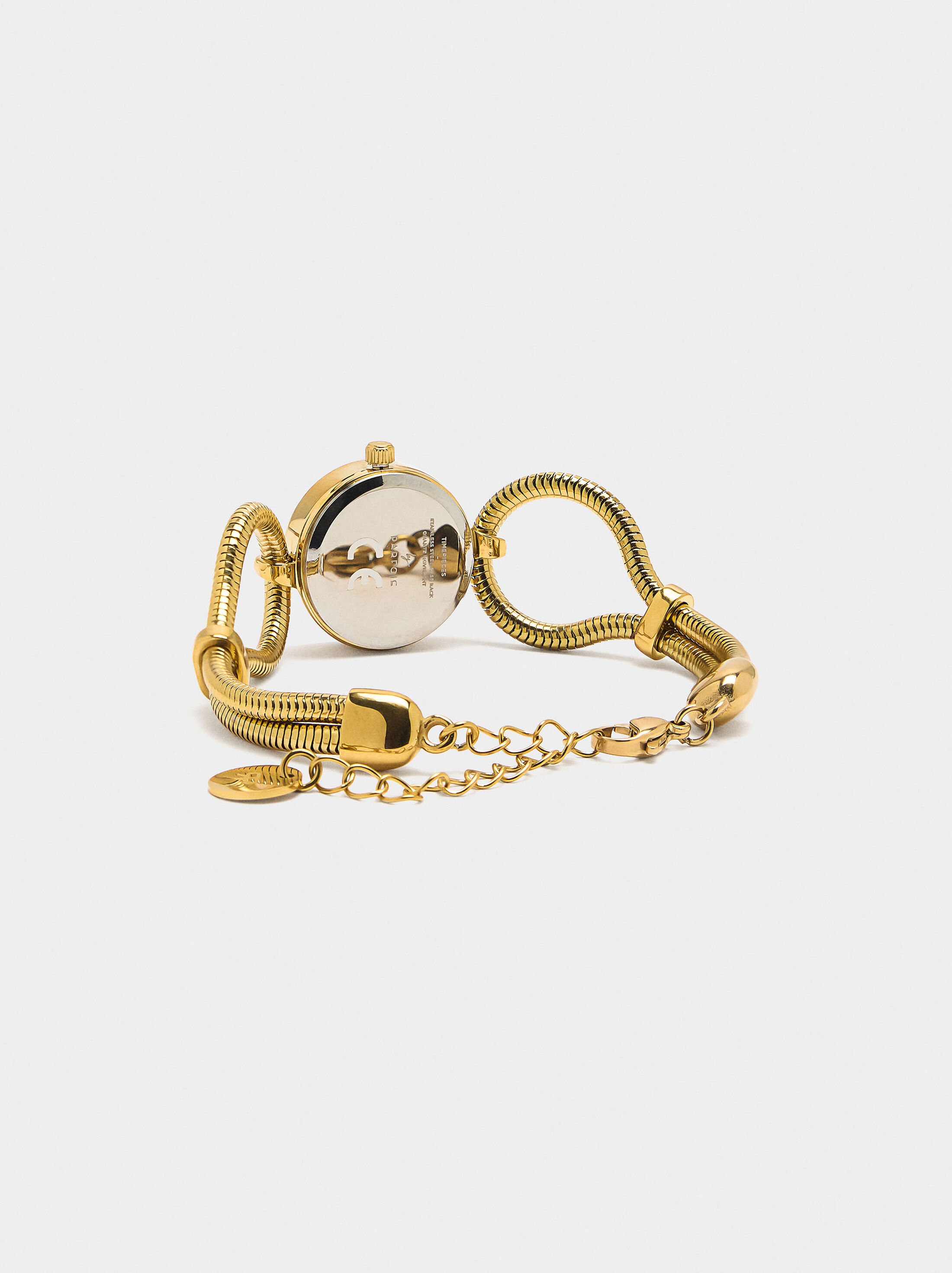 Watch with snake chain bracelet image number 2.0