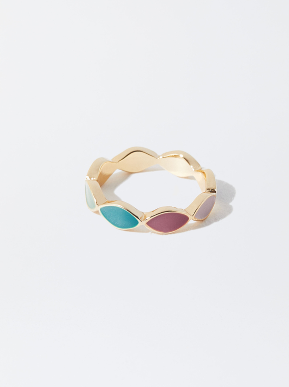 Enamel Ring, Multicolor, hi-res