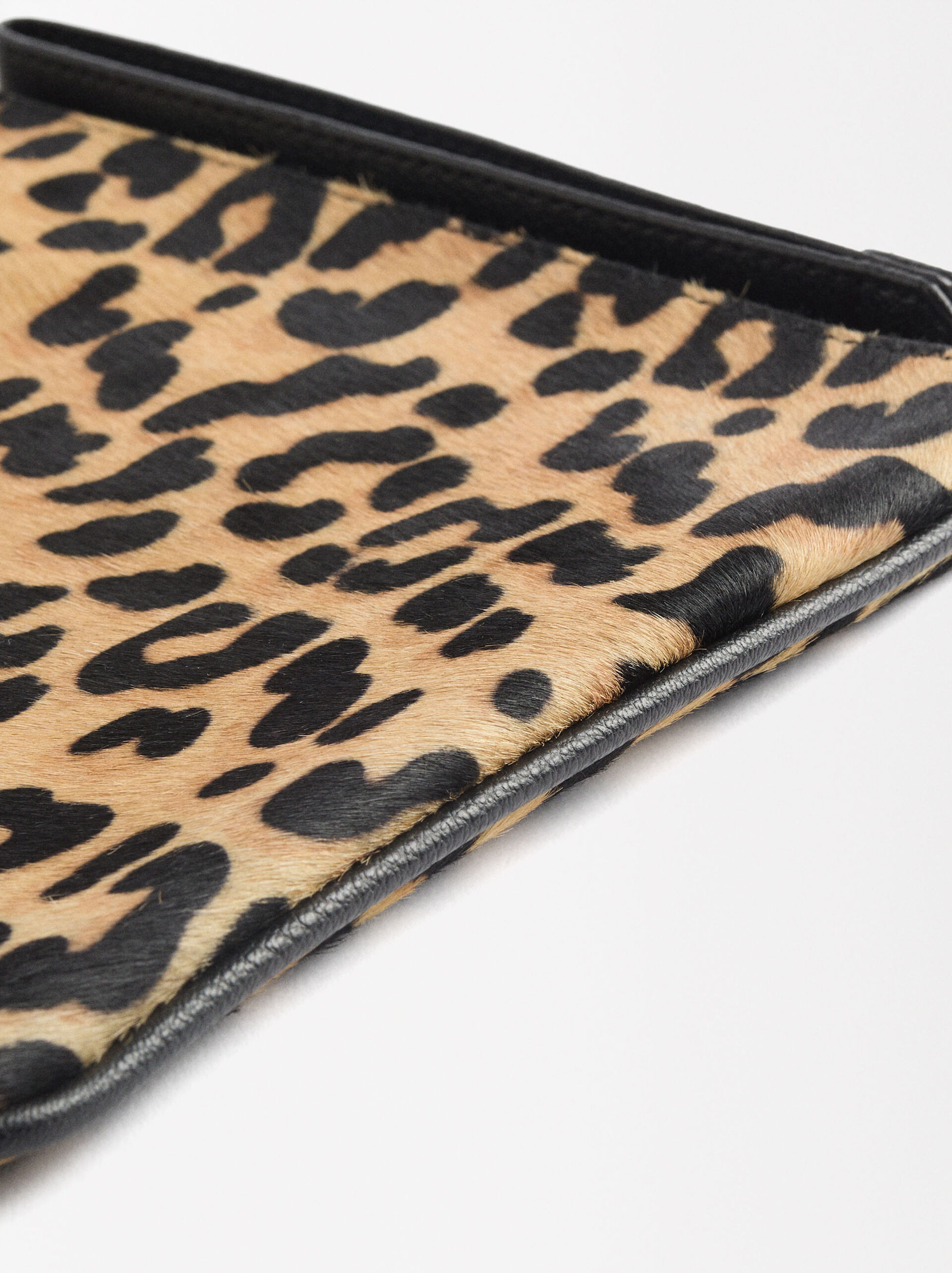 Leopard print leather party bag image number 2.0