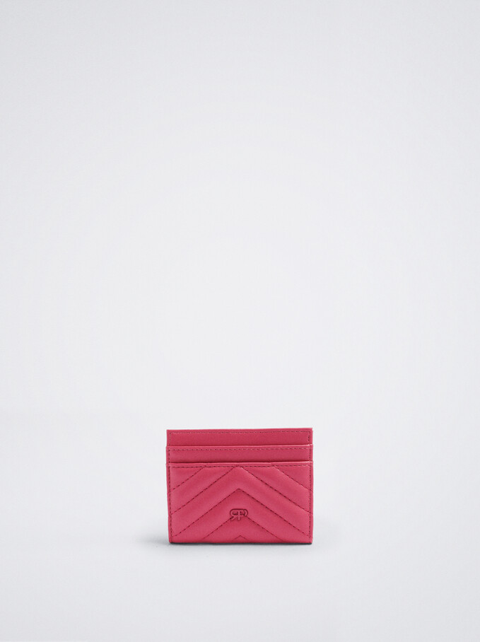 Quilted Card Holder, Pink, hi-res