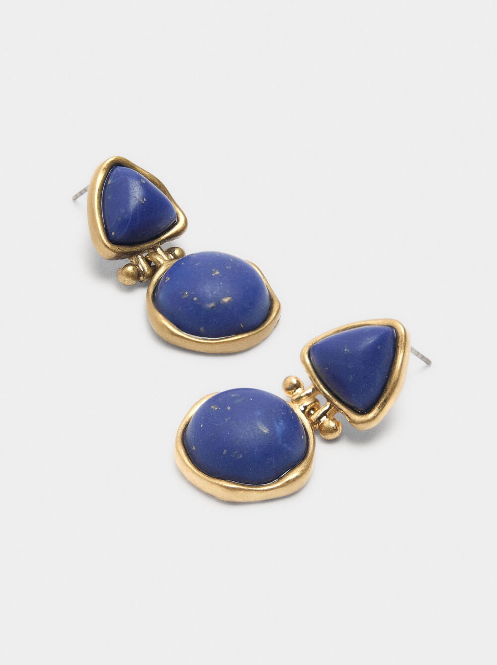 Geometric earrings with stones