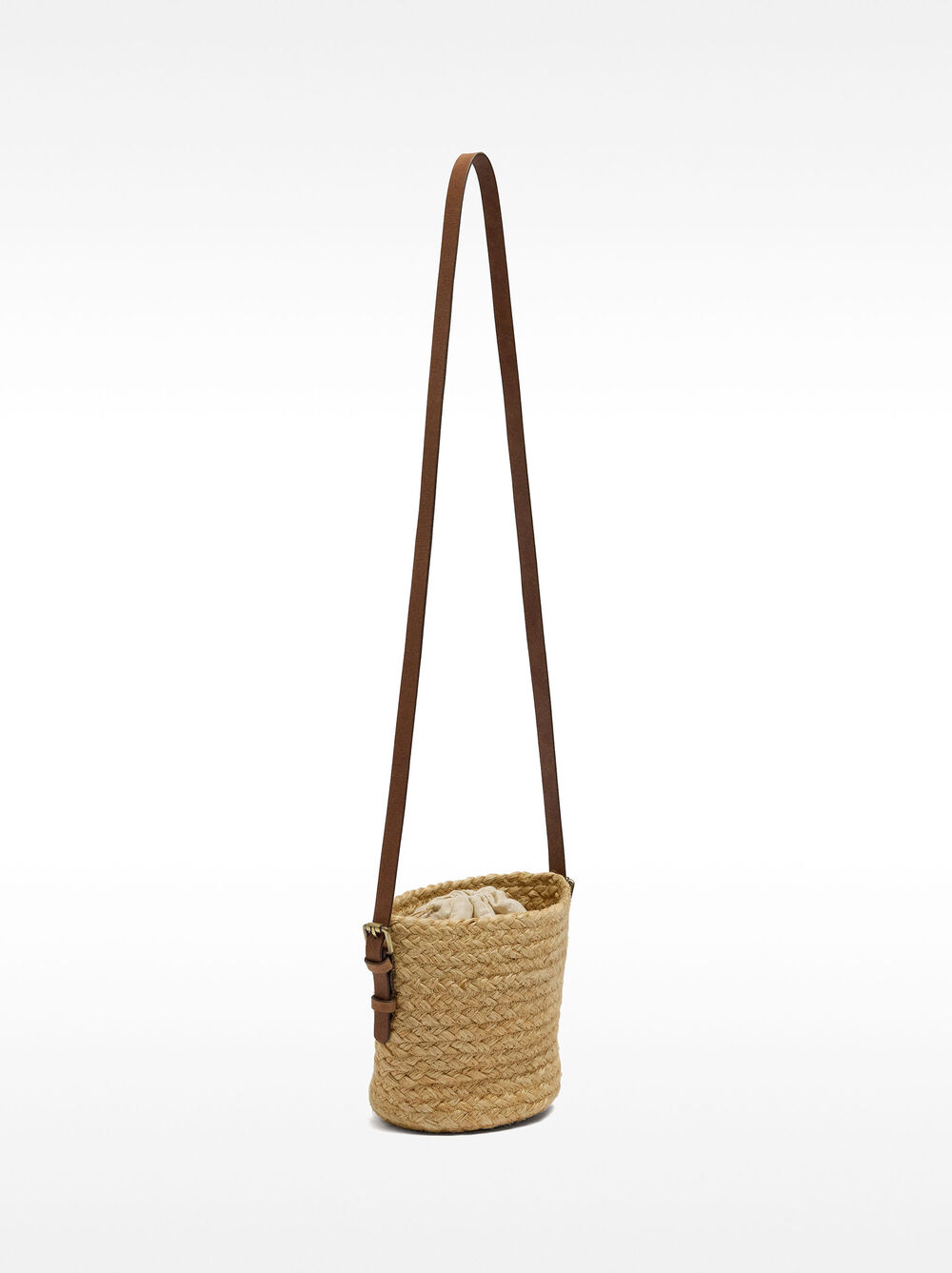 Bucket bag in jute