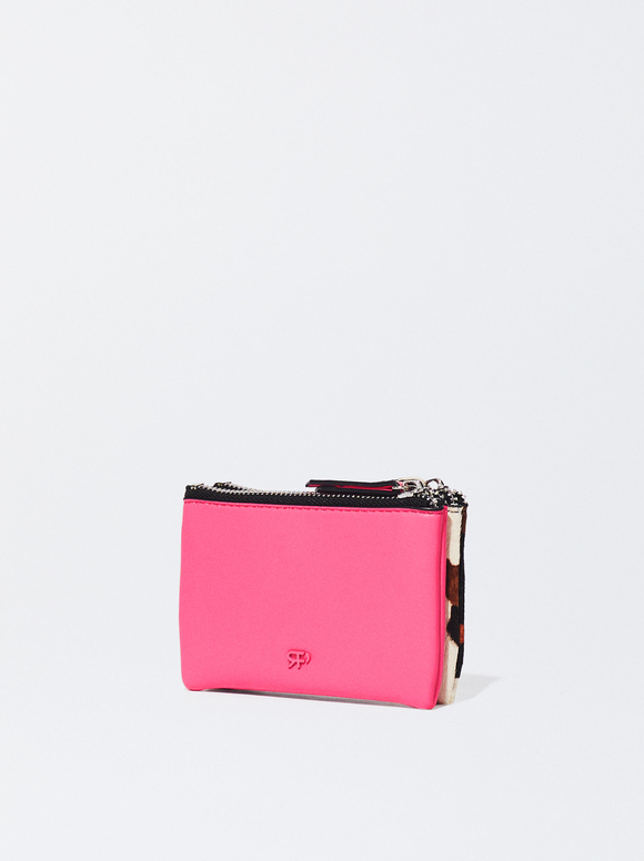 Fur Zip Wallet, Multicolor, hi-res
