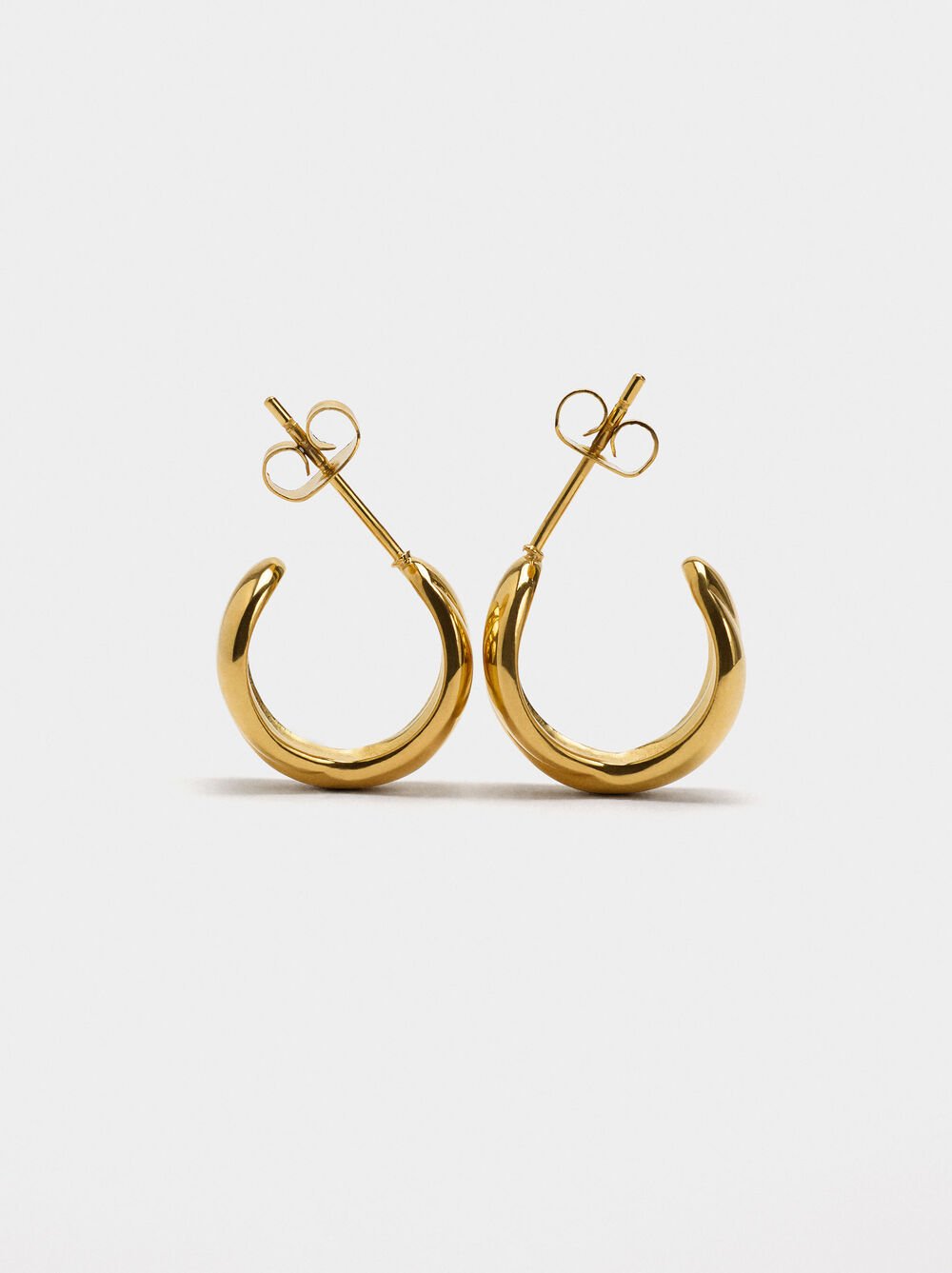 Crossed earrings - stainless steel