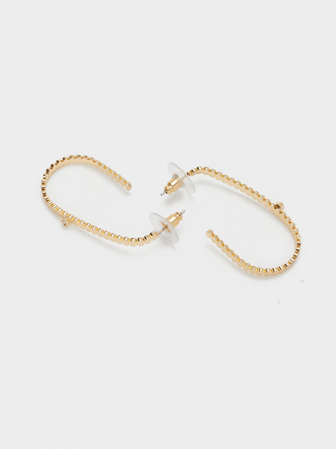 Large Gold Hoop Earrings, Golden, hi-res