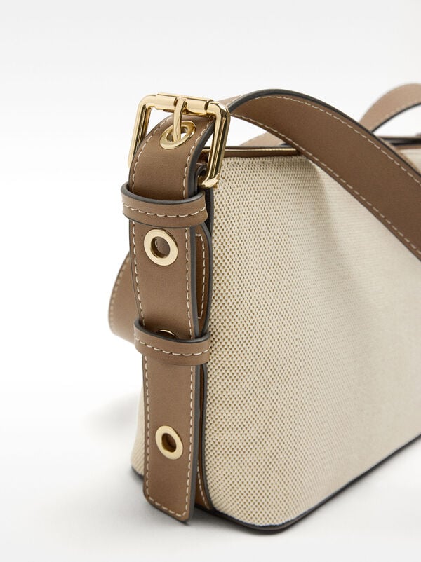 Rectangular fabric crossbody bag 