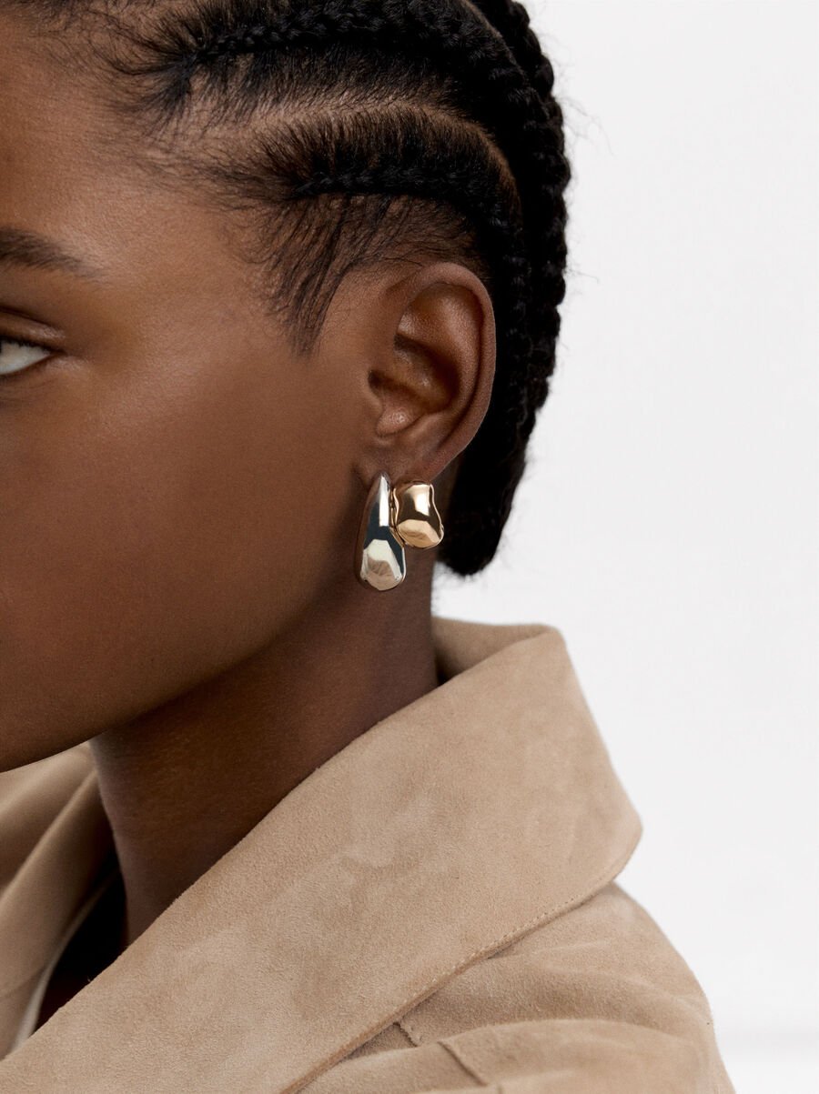 Set with bicolor earrings