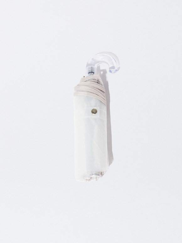 Transparent Medium Umbrella, Grey, hi-res