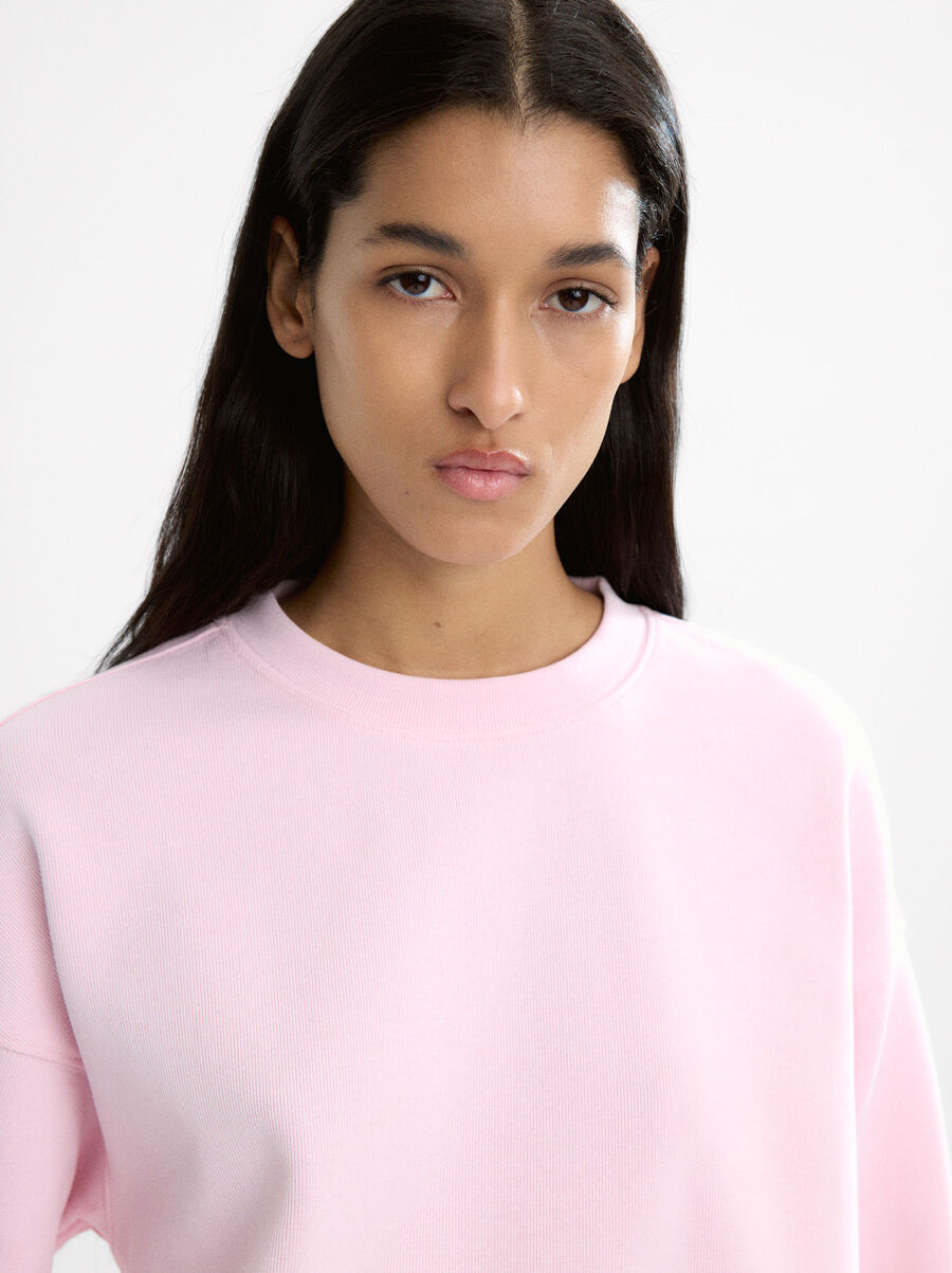 Sweatshirt en coton avec application