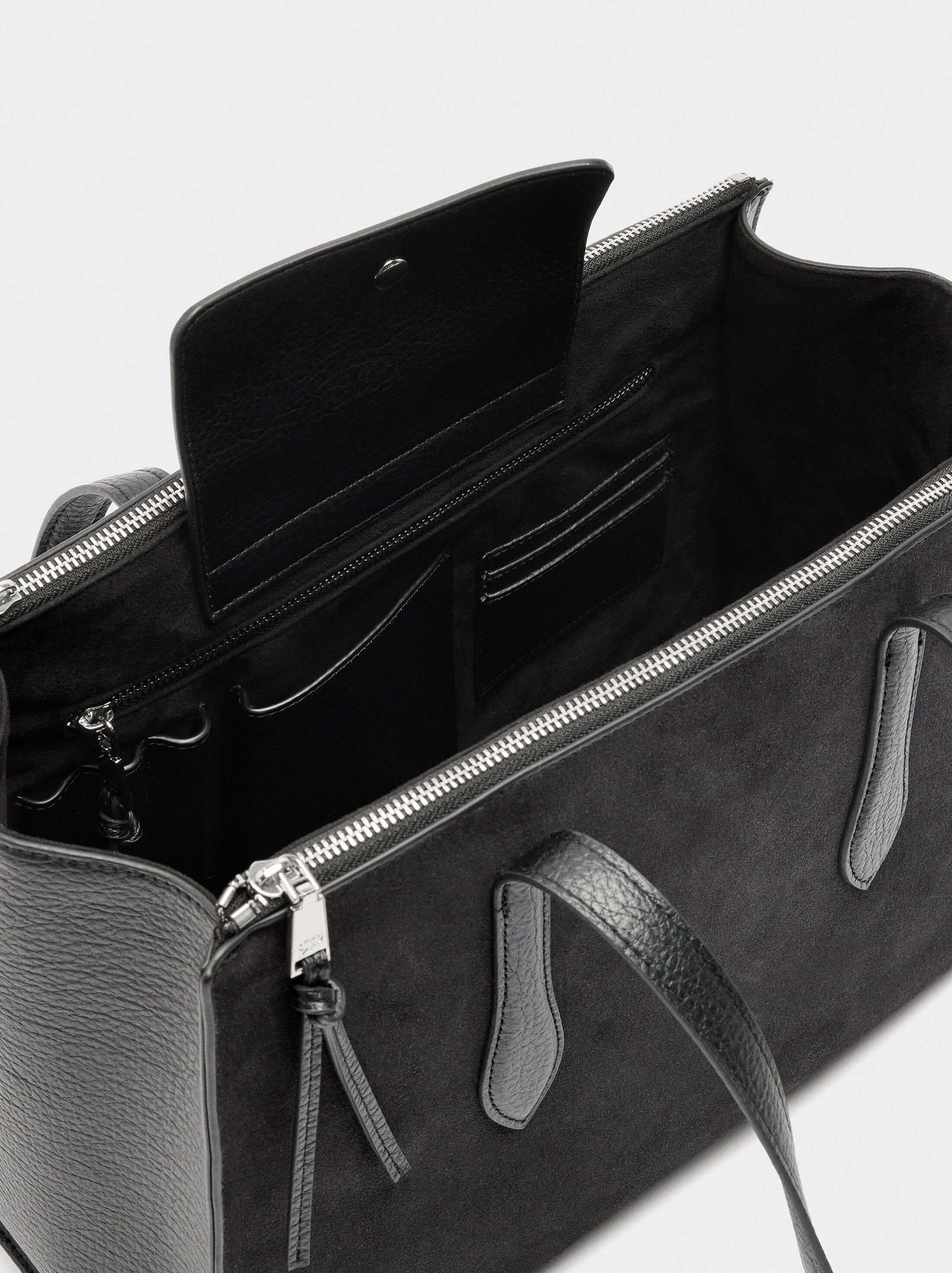 Bag for 13" laptop with leather image number 4.0