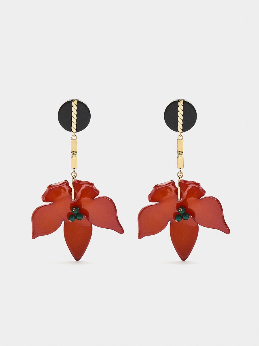 Resin flower earrings