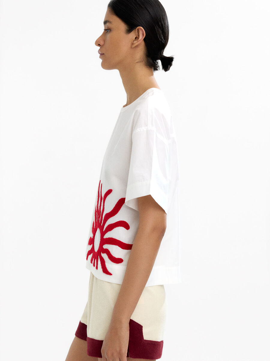 Top with embroidery 100% cotton