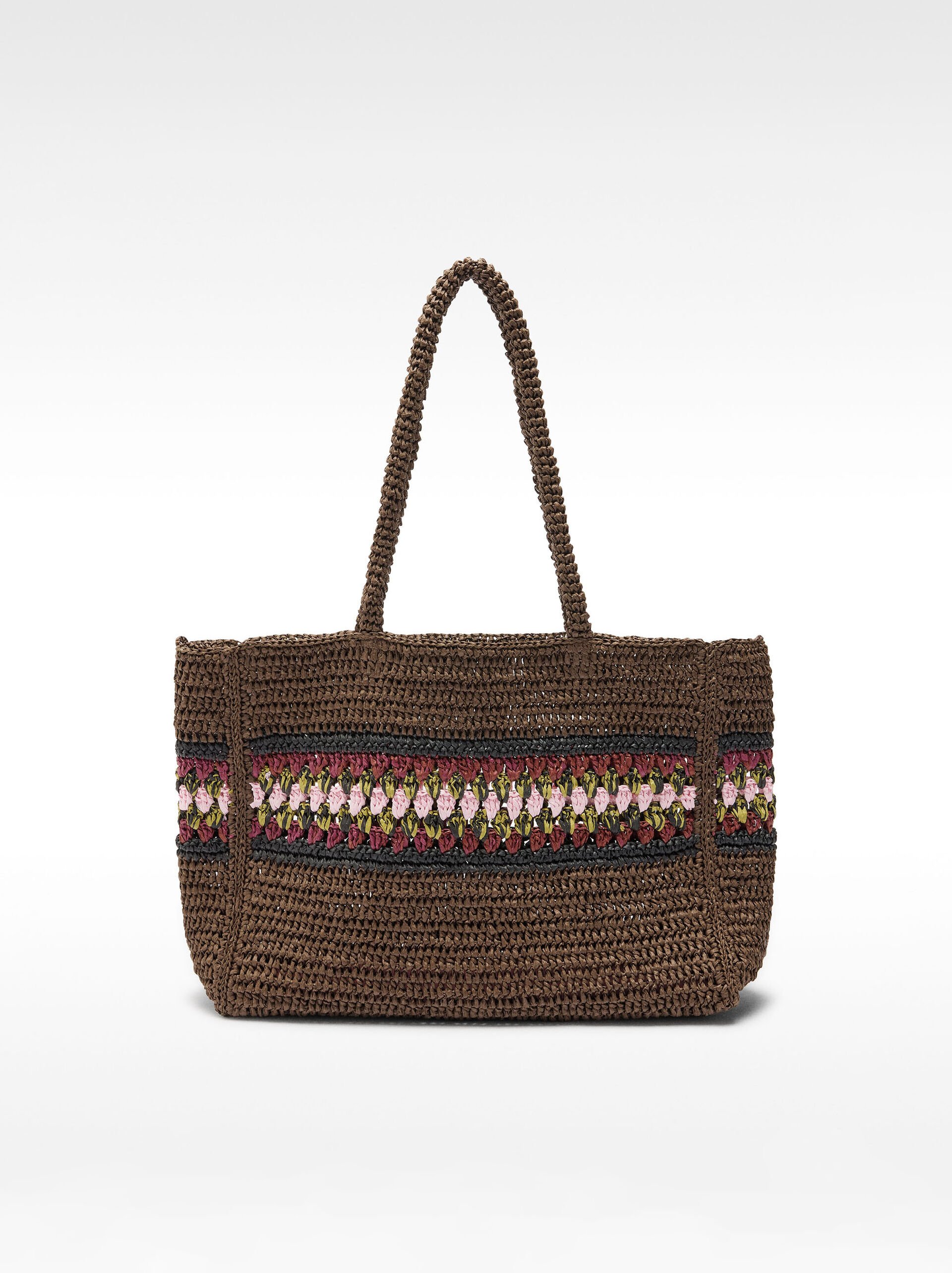 Mala shopper efeito palha detalhe trançado image number 6.0