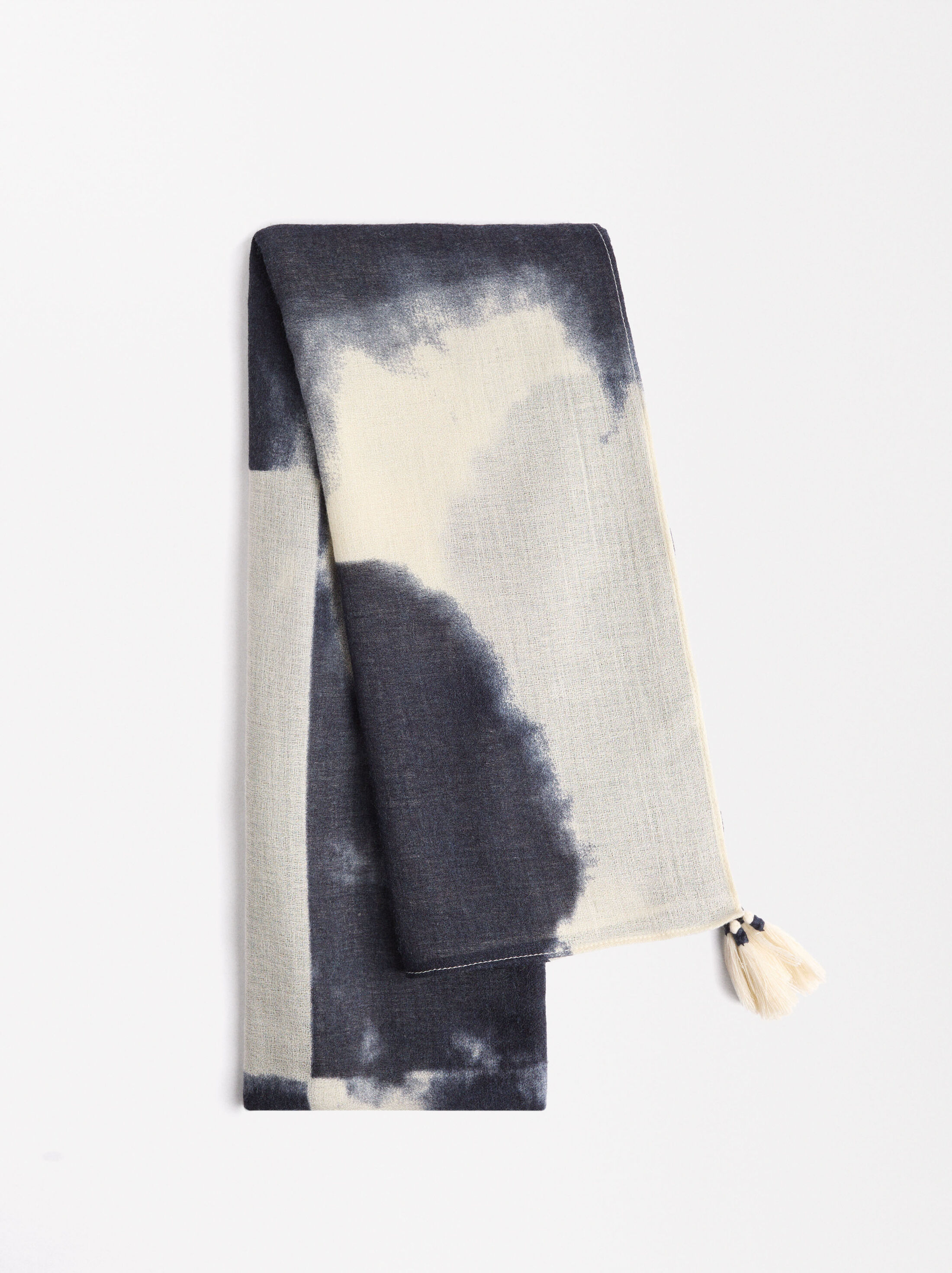 Wool scarf with print image number 0.0