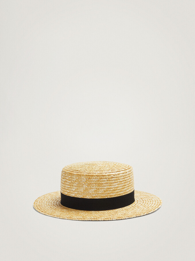 base a lo largo Hacer Braided Hat With Band - Ecru - Woman - Hats - parfois.com