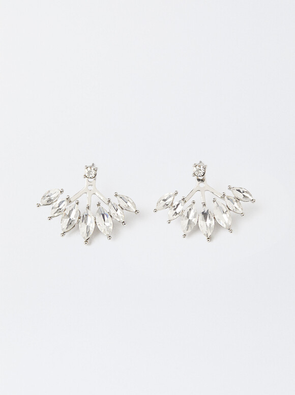 Rhinestone Studs, Silver, hi-res