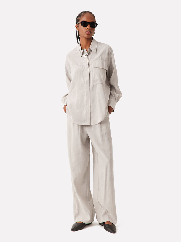 Online Exclusive - Straight Trousers With Pleats, , hi-res