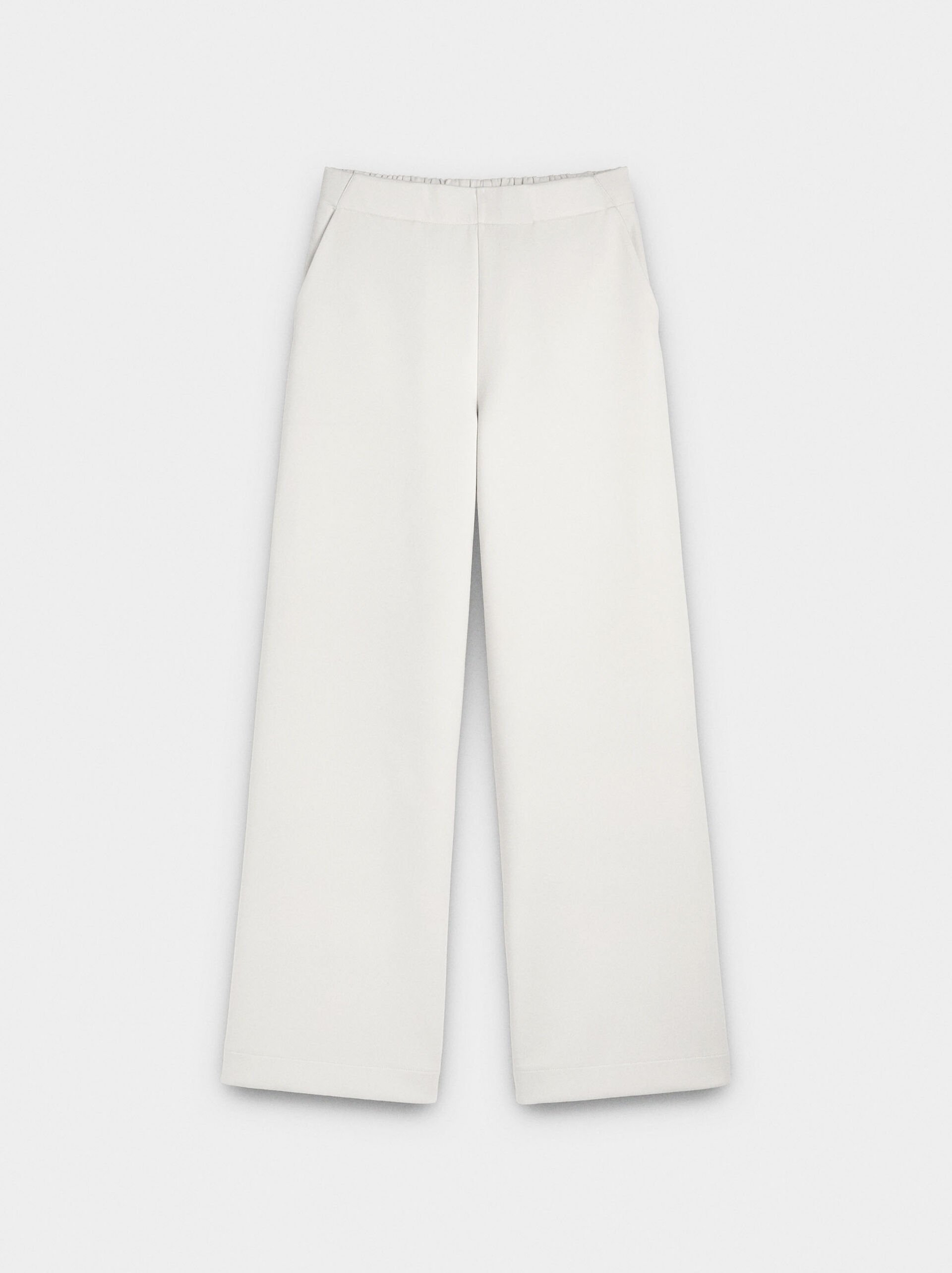 Elastic waist pants with pockets image number 4.0