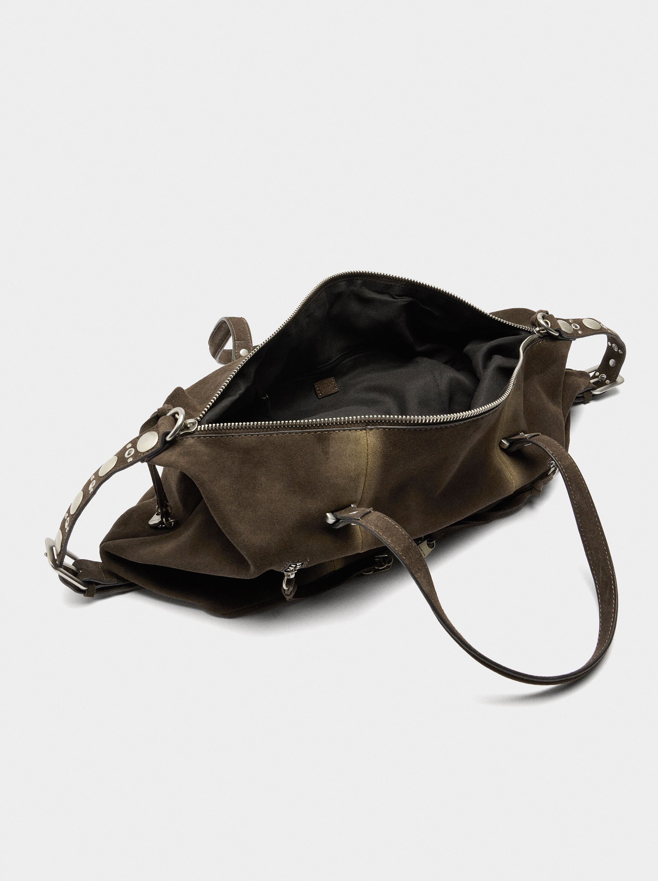 Leather tote bag image number 6.0