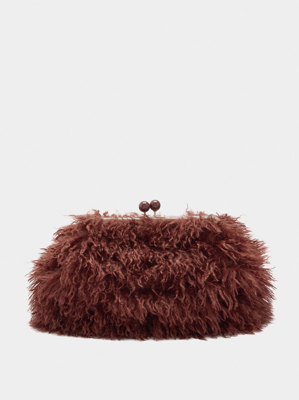 Handbag with fur effect