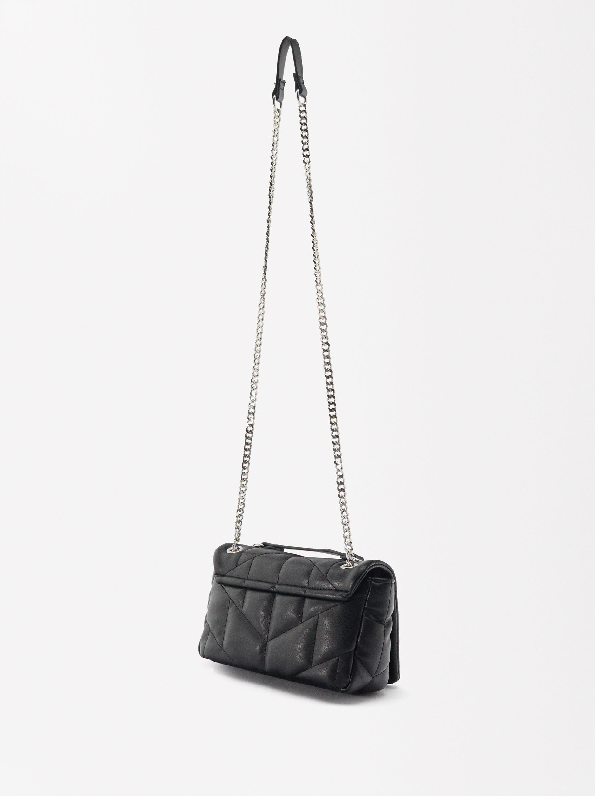 Black quilted shoulder bag best sale
