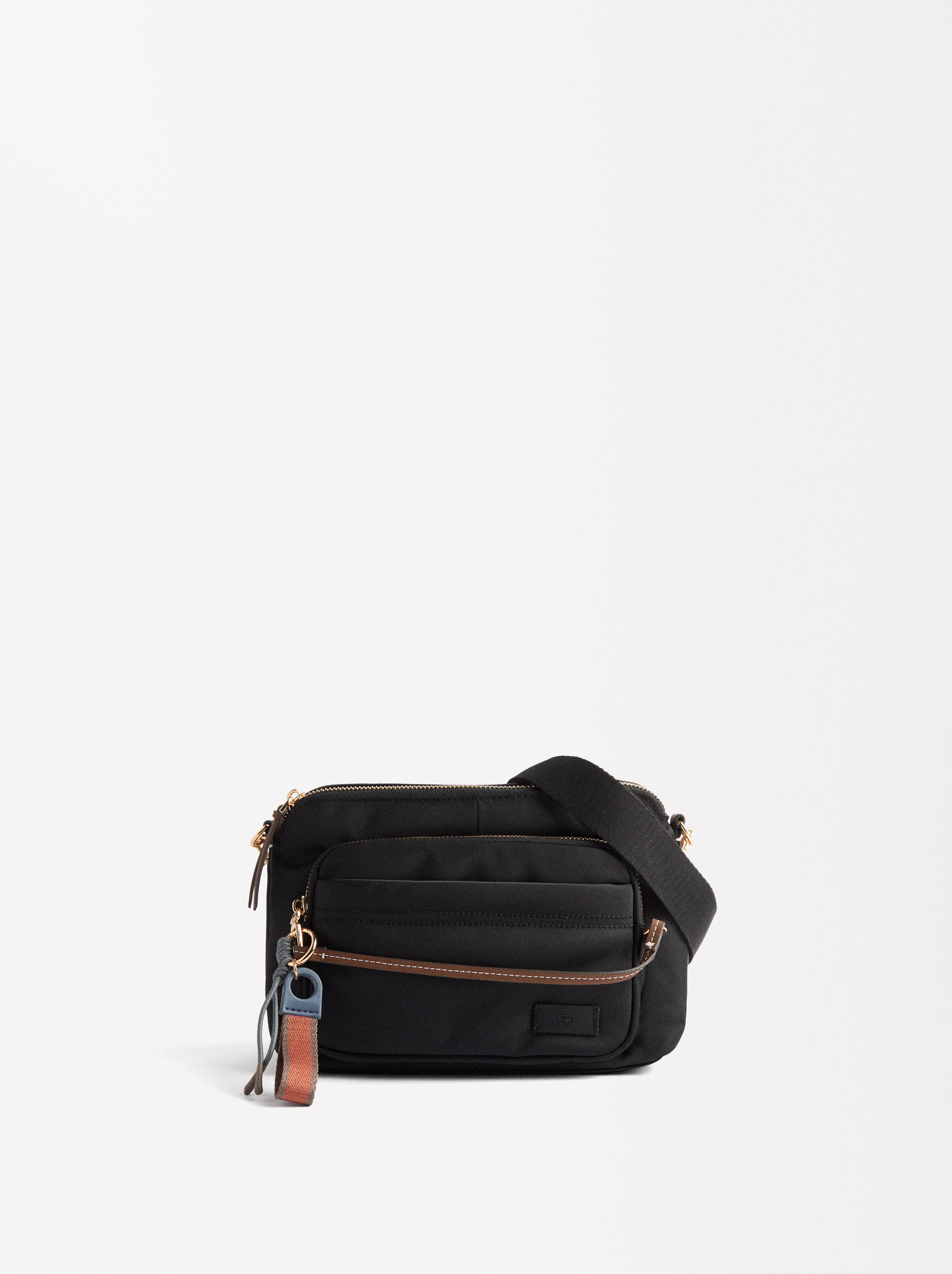 Umhangetasche Aus Nylon Schwarz Parfois