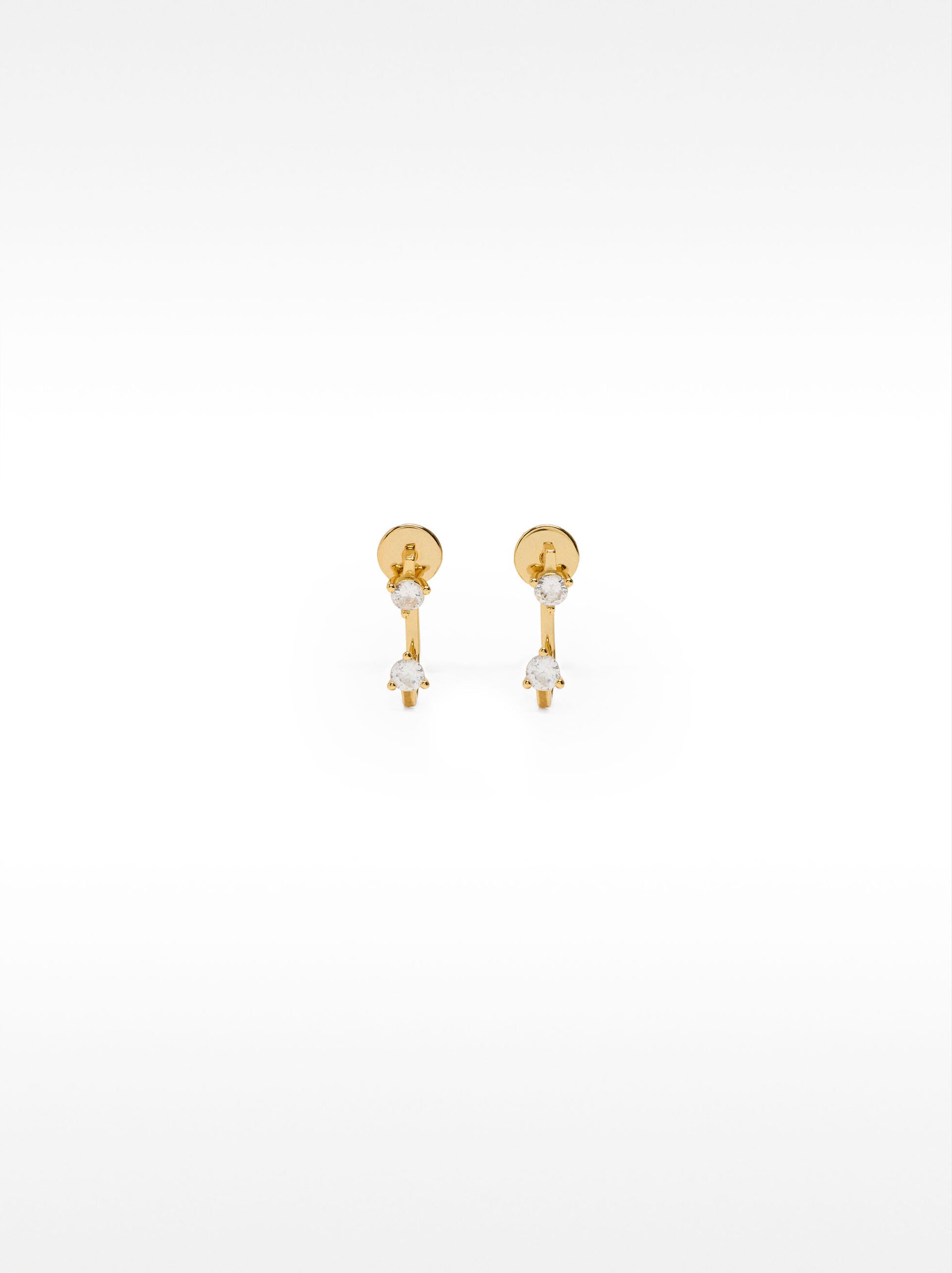 Pendientes ear jacket con circonitas - plata de ley 925 image number 0.0