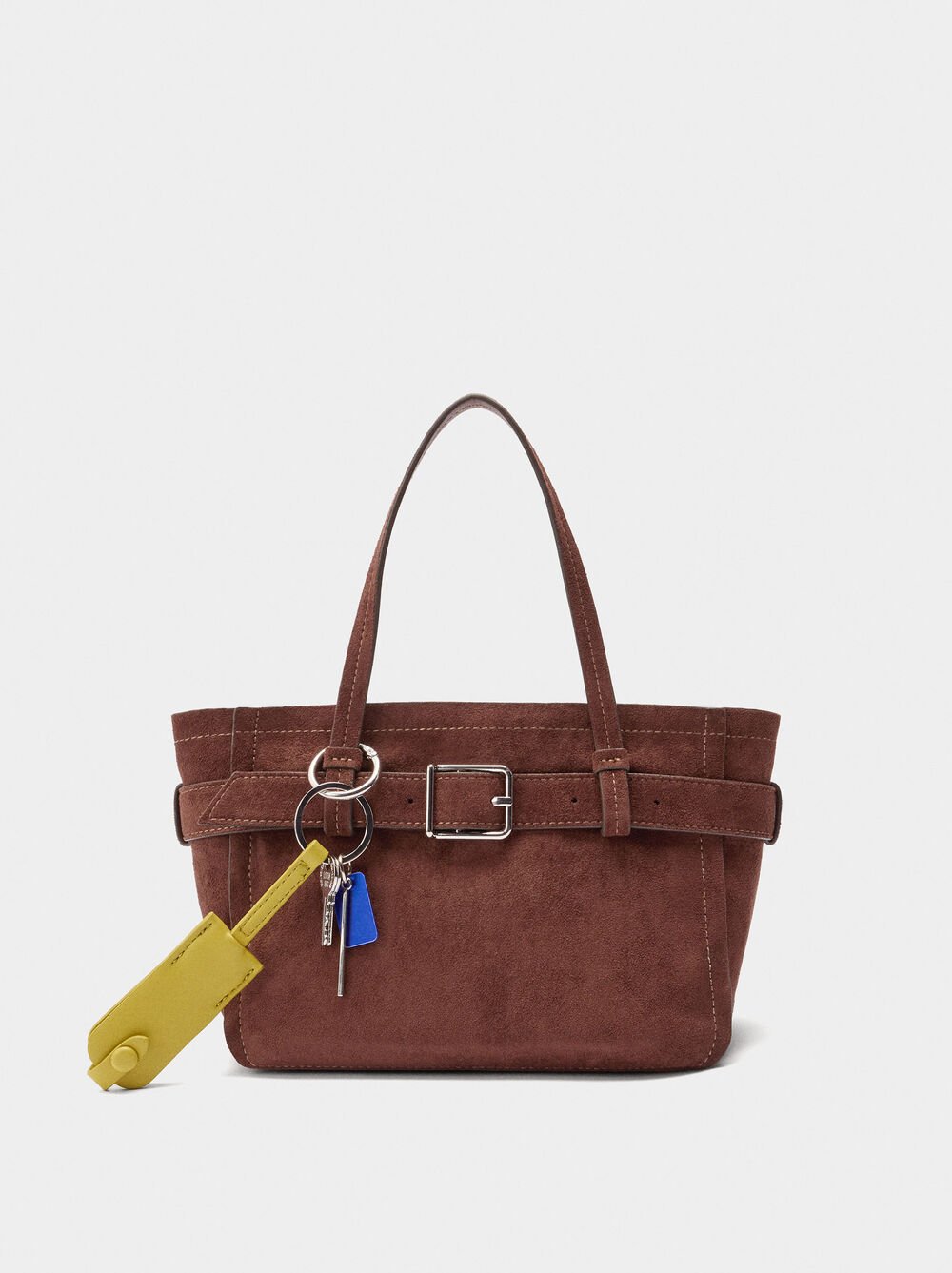 Tote bag with belt and pendant