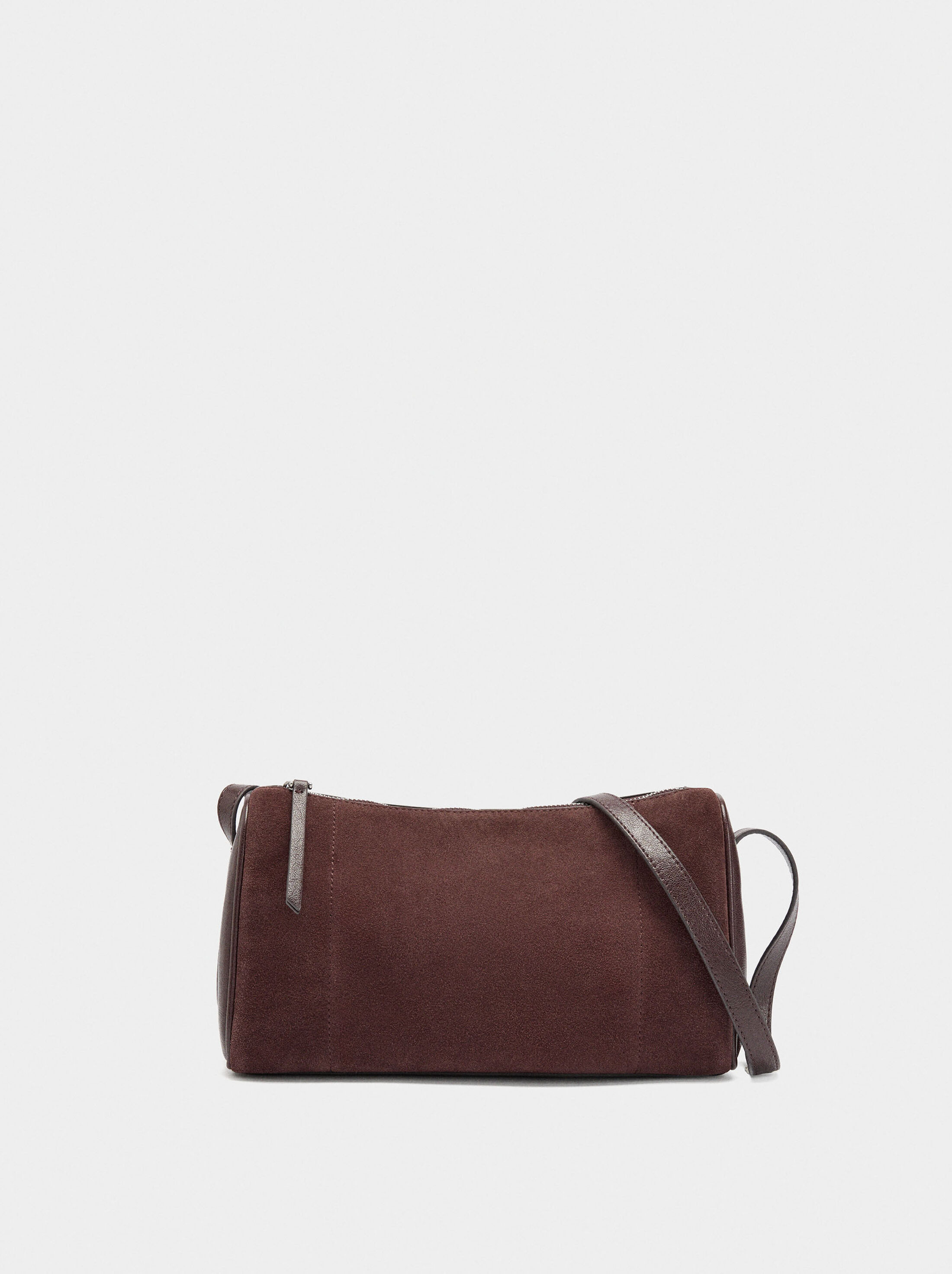 Crossbody bag with leather details image number 0.0