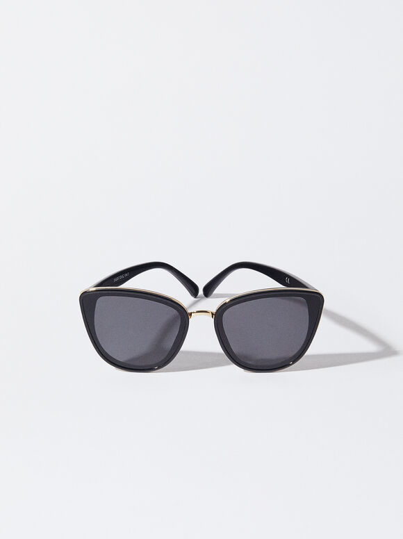 Gafas De Sol Cat Eye, Negro, hi-res