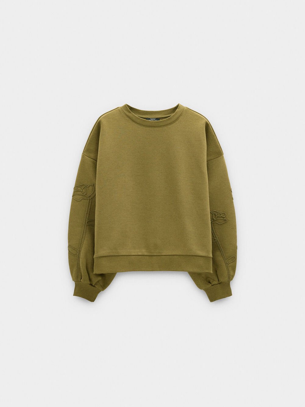 Cotton sweatshirt with flower