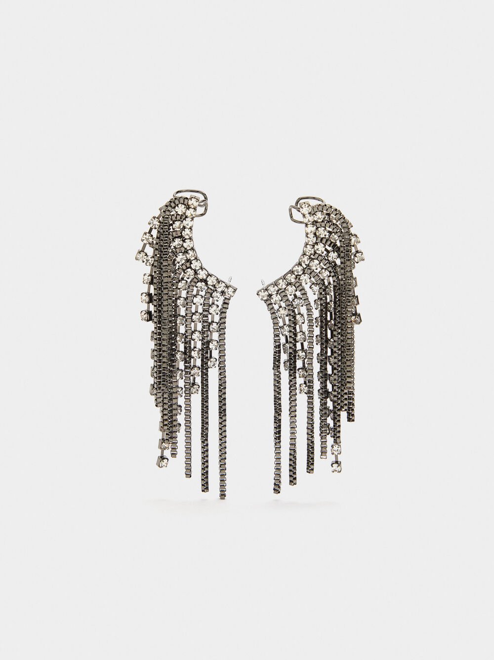 Earrings ear jacket with crystals