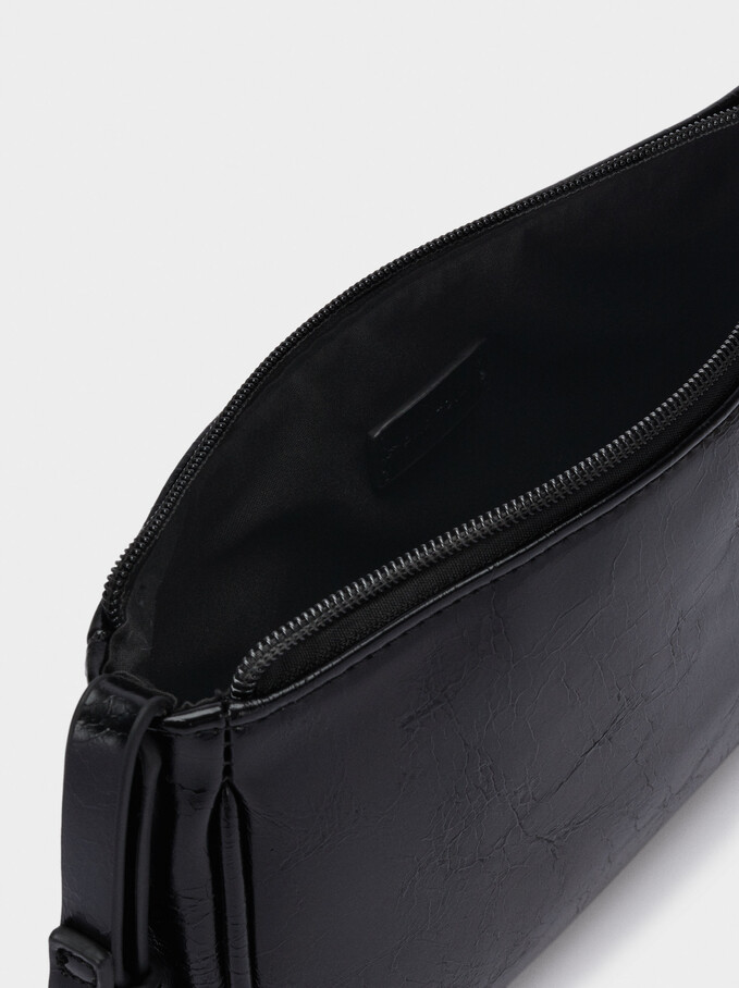 Crossbody Bag With Adjustable Strap, Black, hi-res