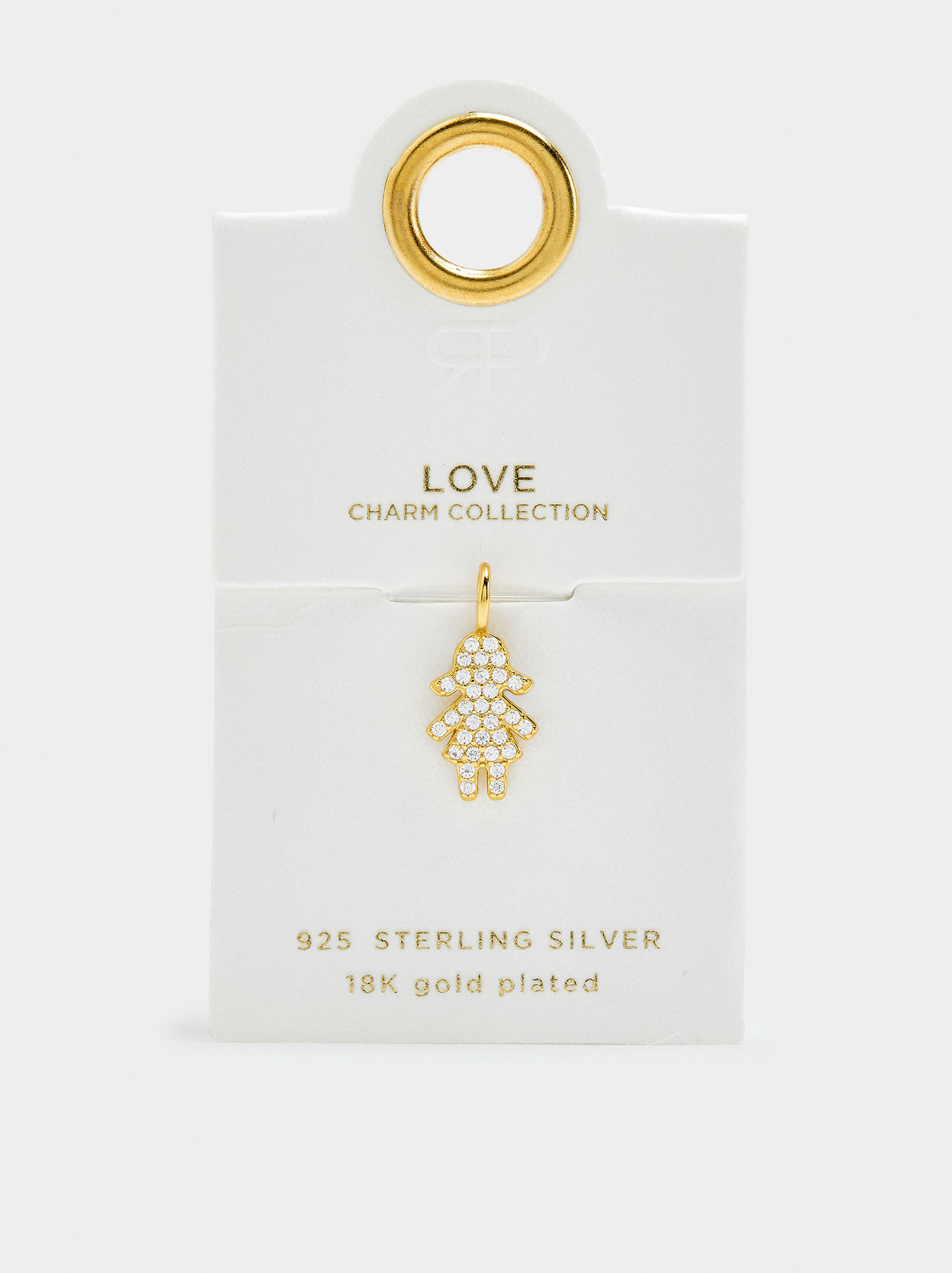 Girl charm with cubic zirconia - 925 sterling silver image number 3.0