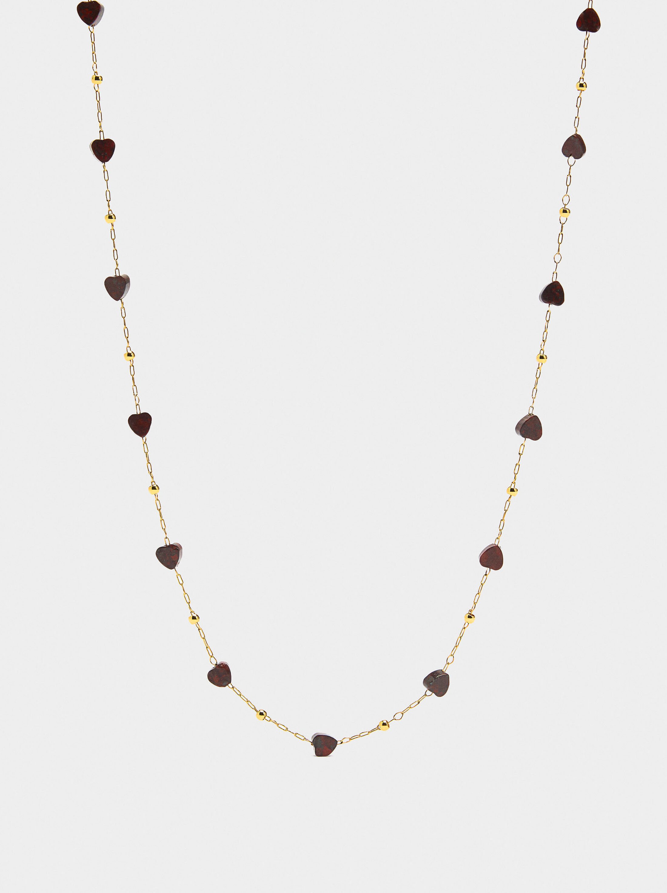 Collaret de cors amb pedres - acer inoxidable image number 0.0