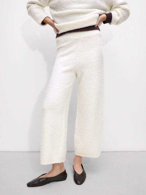 Knit pants with wool blend