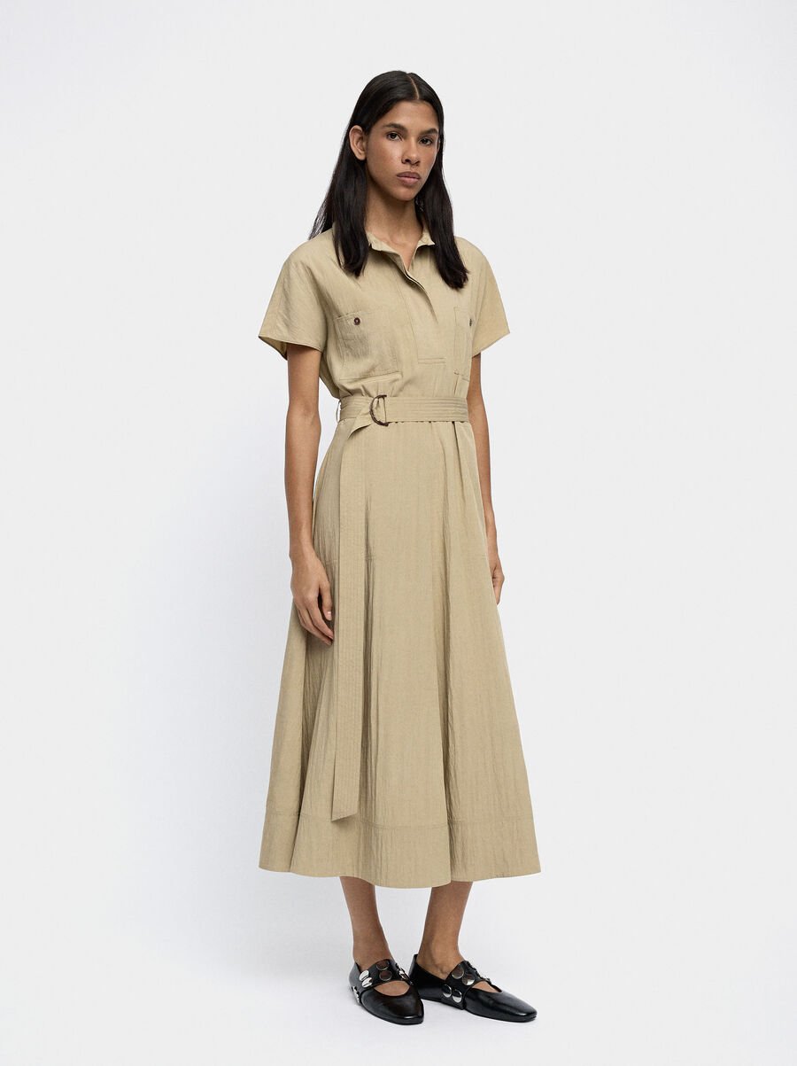 Midi shirt dress