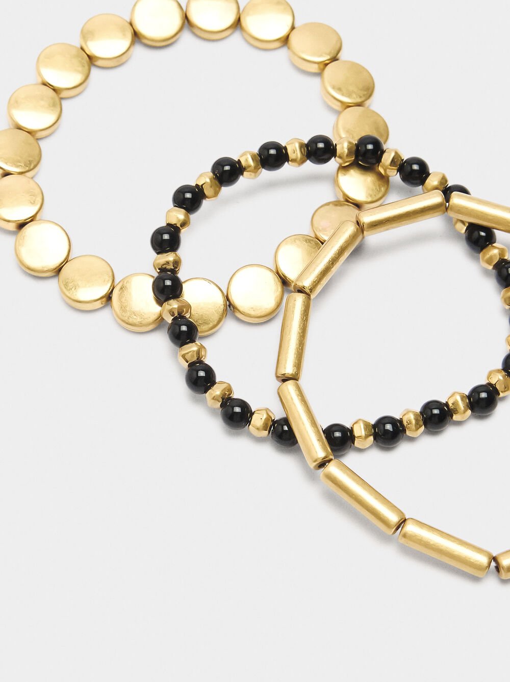 Set of bicolor elastic bracelets