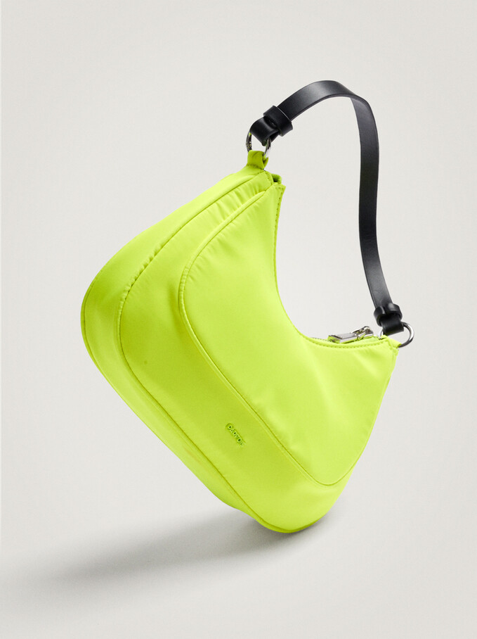 Nylon Shoulder Bag, Yellow, hi-res