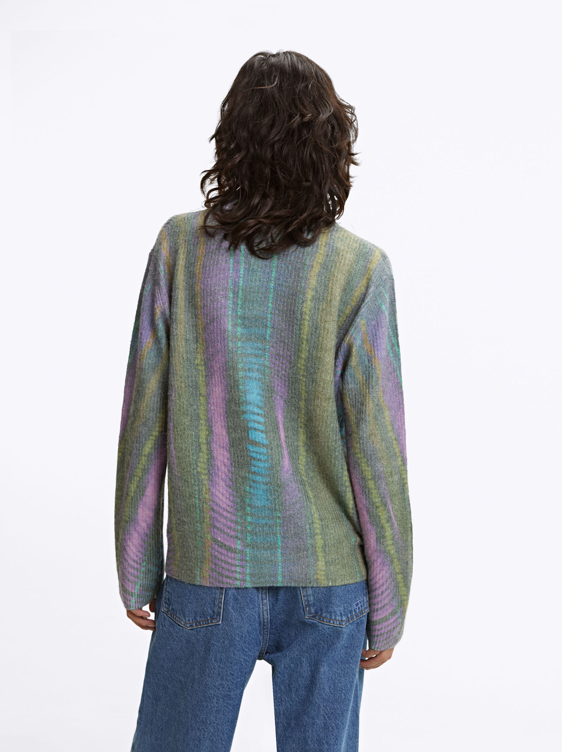 Printed Knit Sweater image number 4.0