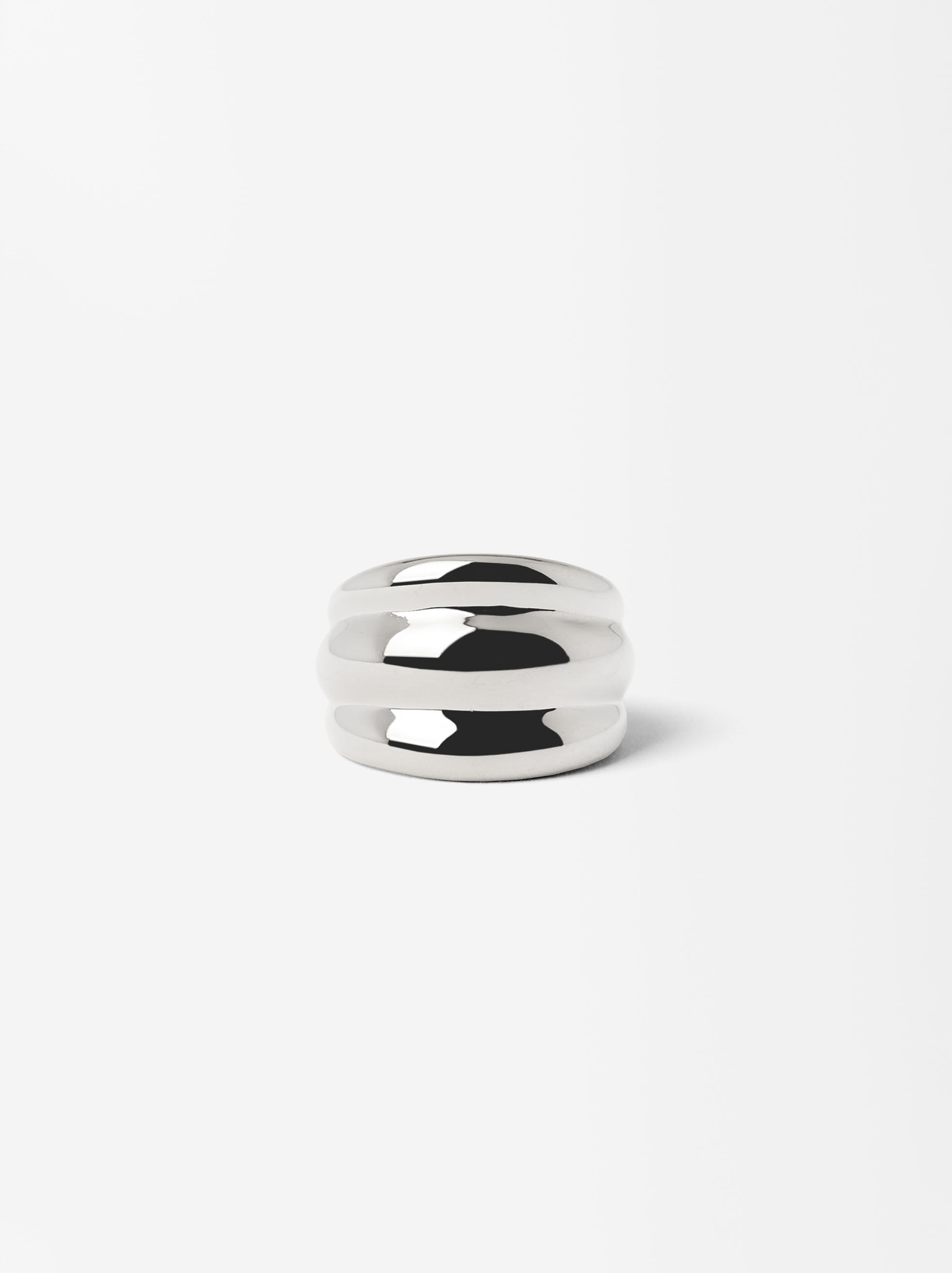 Anillo Triple Acero Inoxidable Dorado Parfois