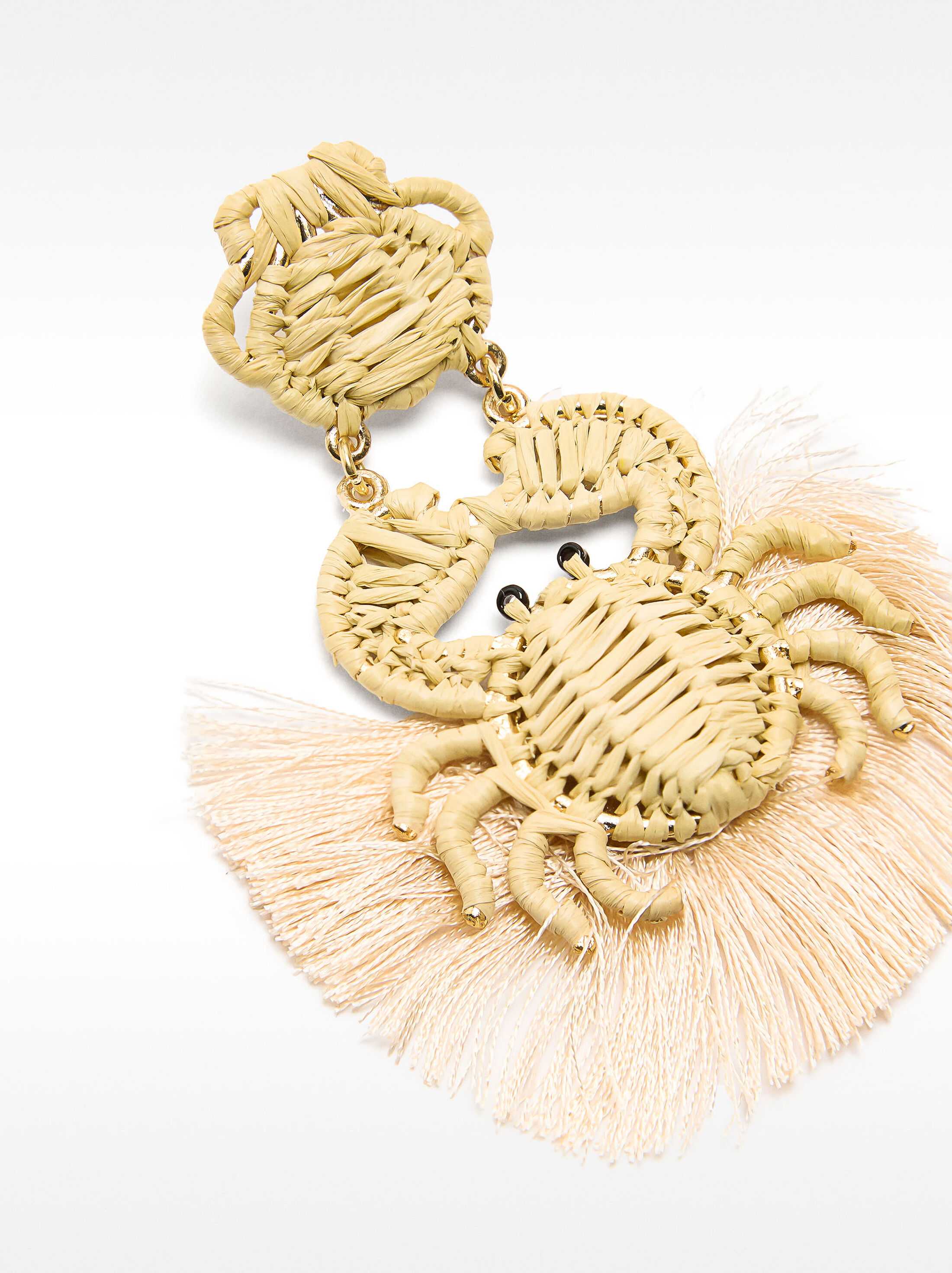 Pendientes de cangrejo rafia image number 1.0