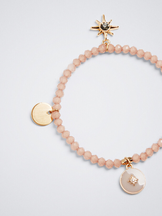 Elastic Bracelet With Charms, Multicolor, hi-res