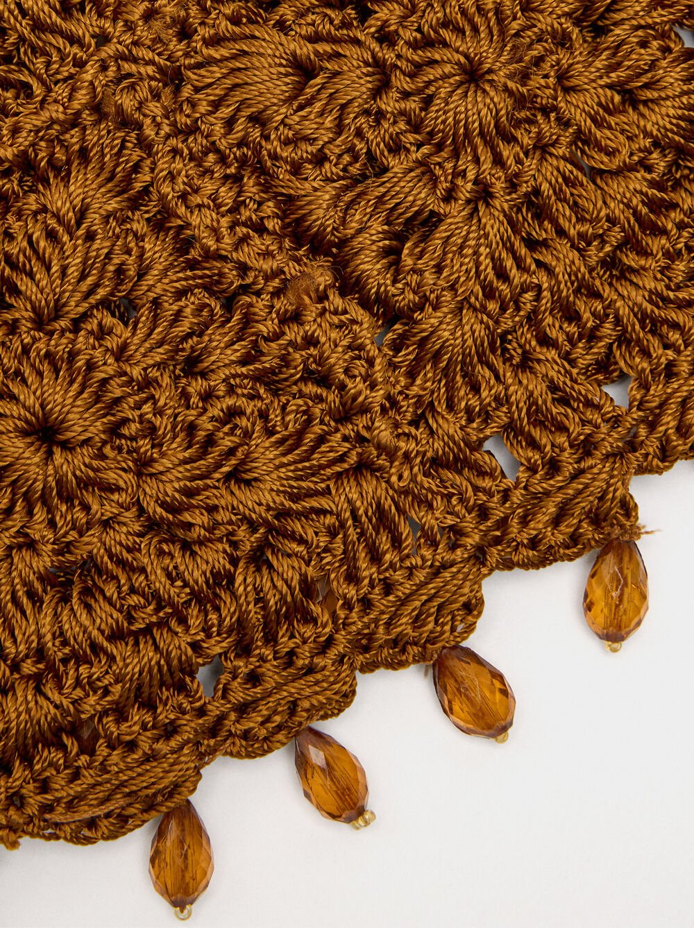 Macramé cap with beads