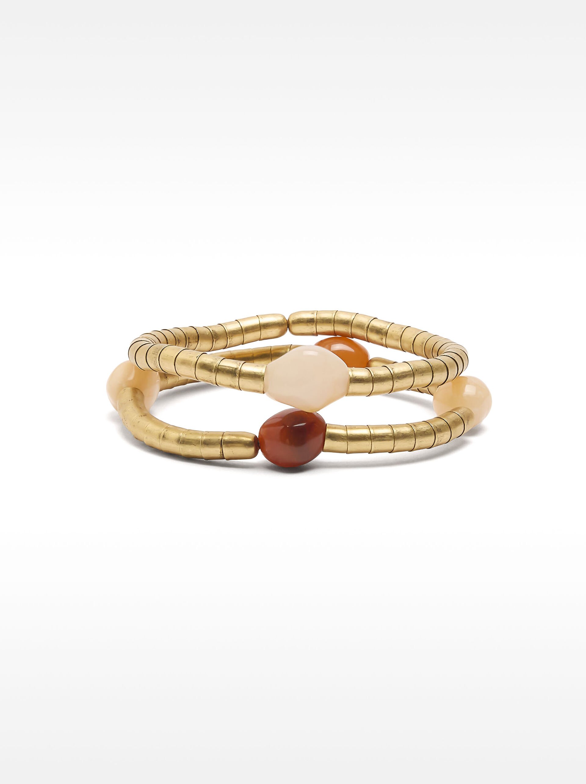 Set of elastic bracelets with stone effect image number 0.0